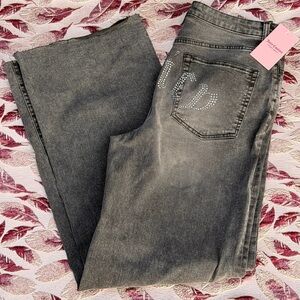 Juicy Couture Charcoal Straight Leg Jeans